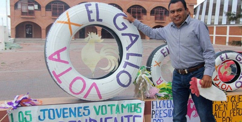 ElGallo,candidatomexicanoquehacecampañaconbasurareciclada