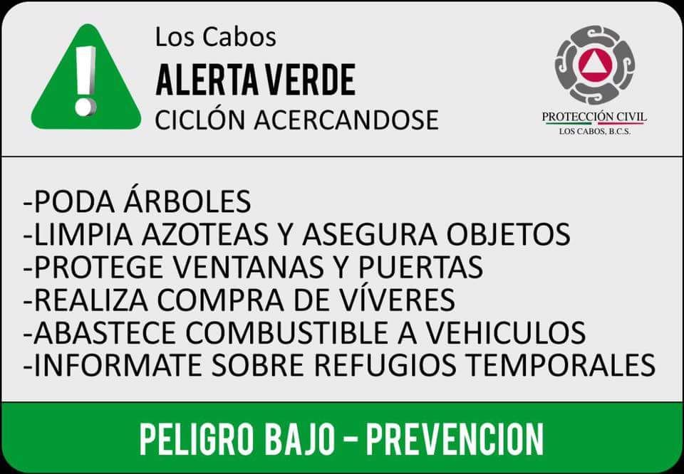 tormenta tropical norma alerta verde