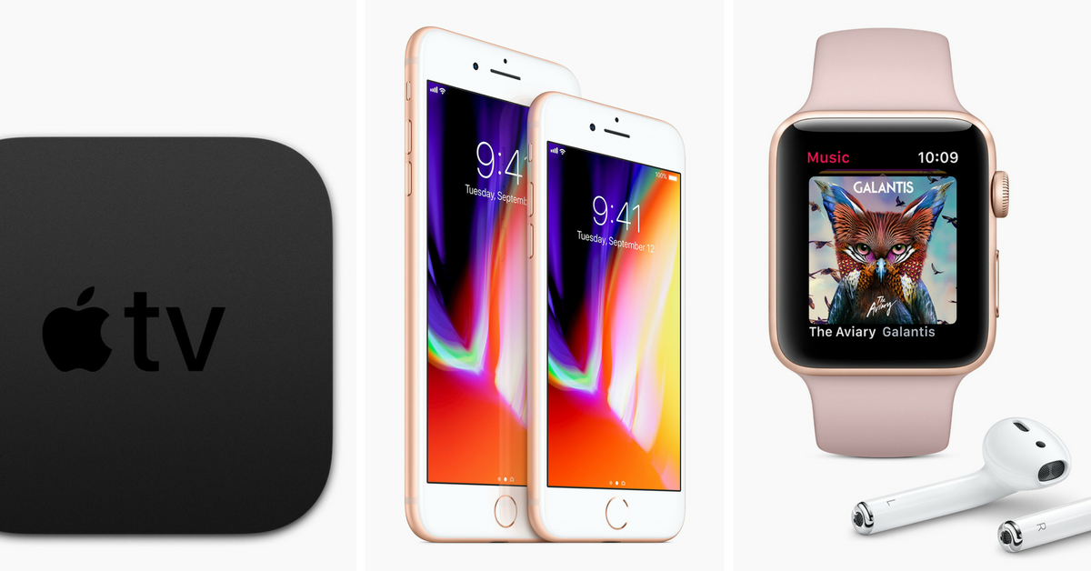 apple watch, apple tv, iphone 8