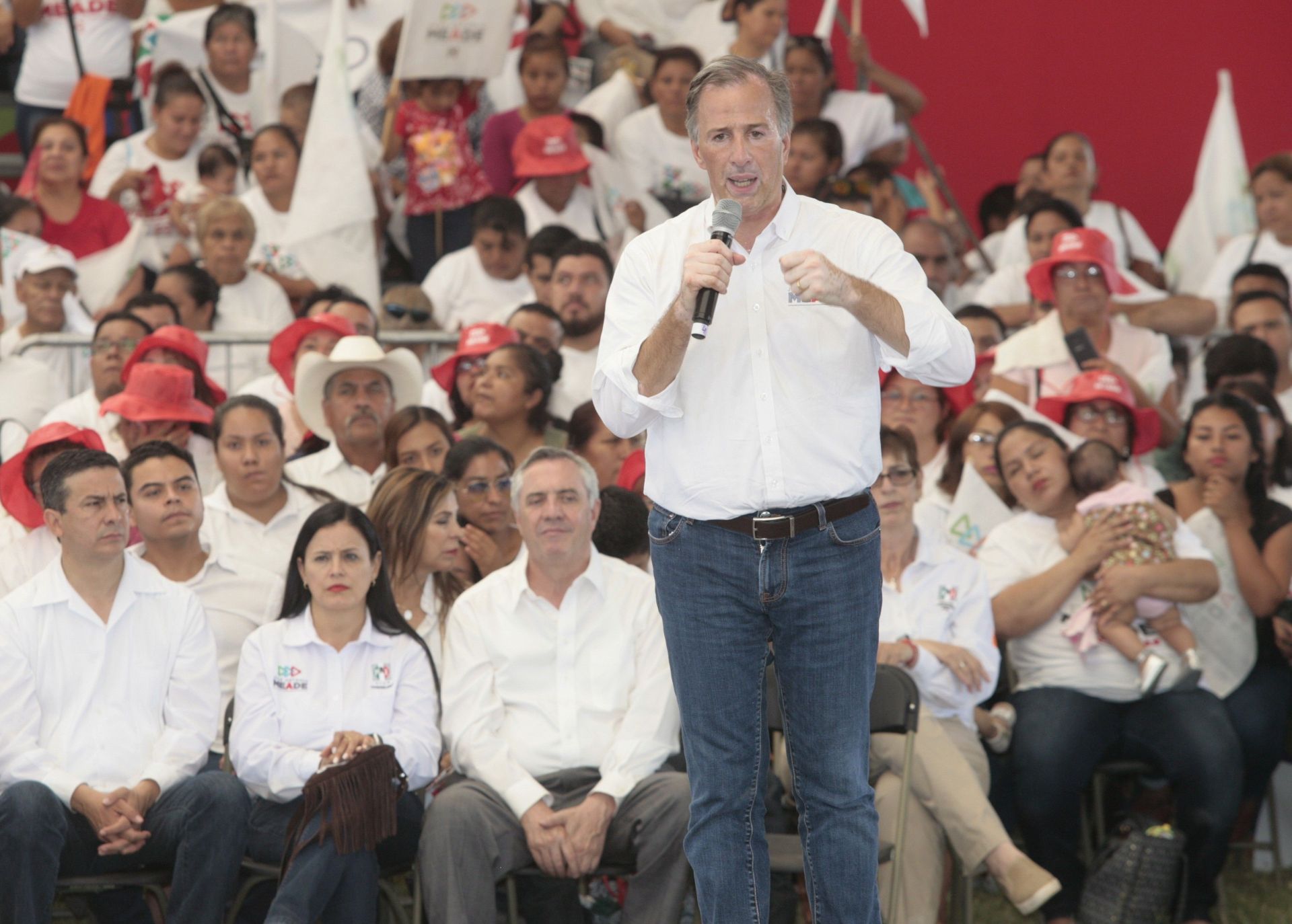 El oficialista José Antonio Meade continua su campaña política en el estado de Tamaulipas