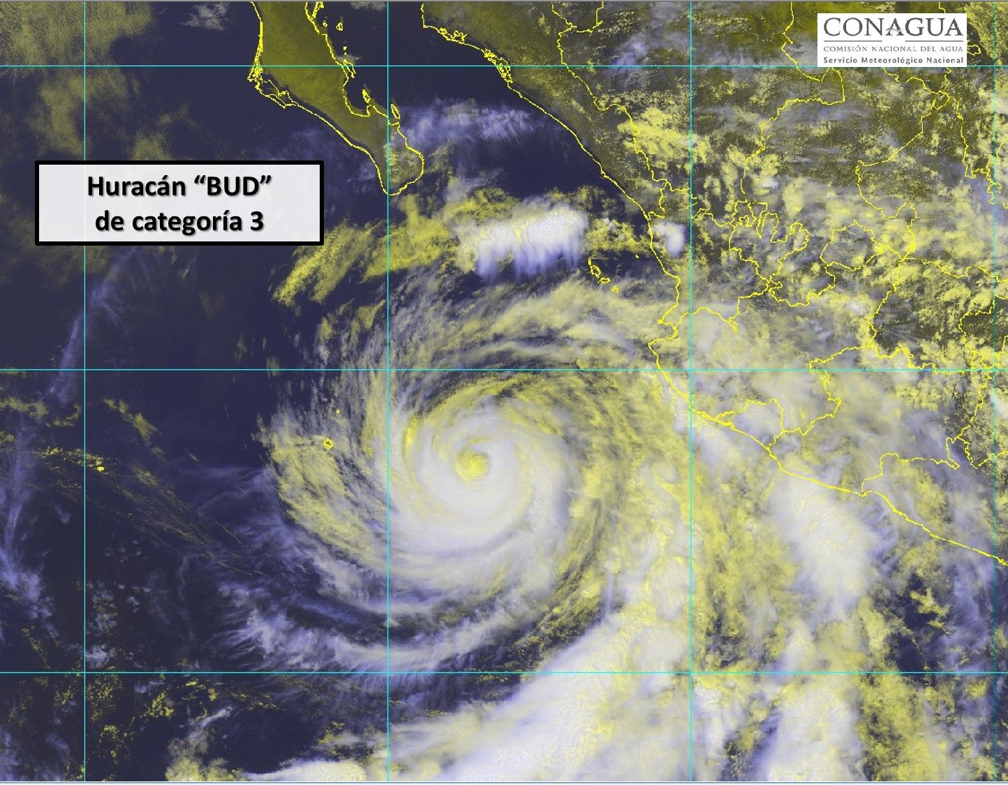 huracán bud categoria 3 aviso 24