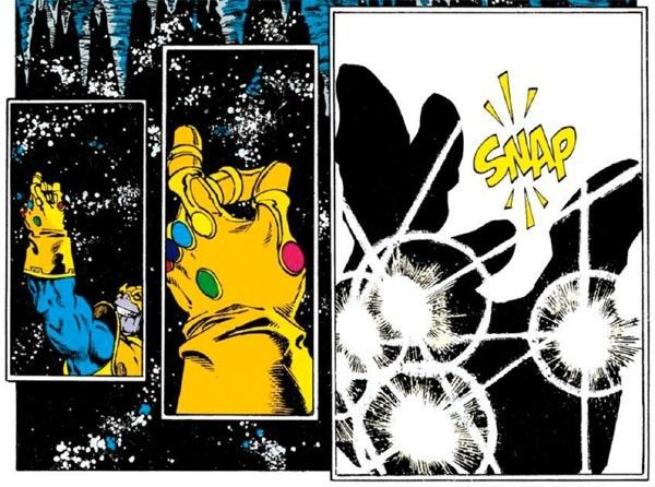 thanos snaps his fingers 